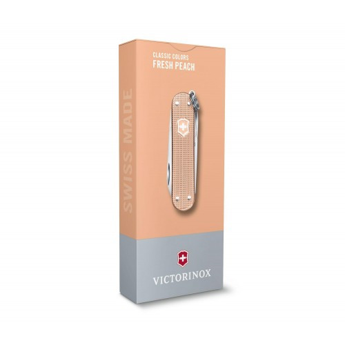 Классический нож-брелок Swiss Army Knife, Classic SD Alox Colors, 58 mm, Fresh Peach, Gift Box