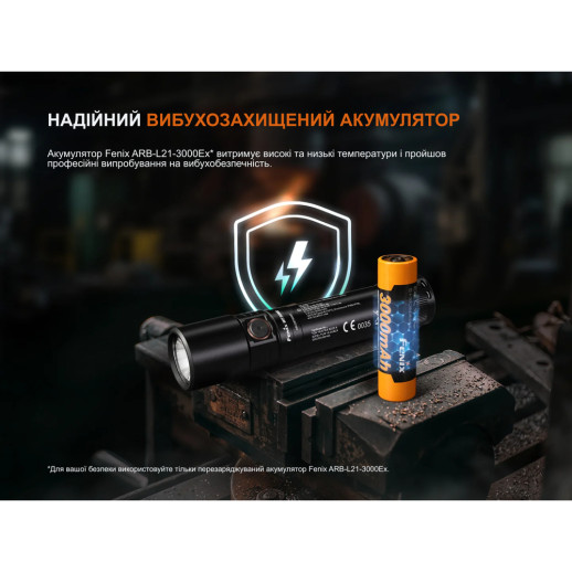 Фонарь ручной взрывобезопасный Fenix WF30RE Spark