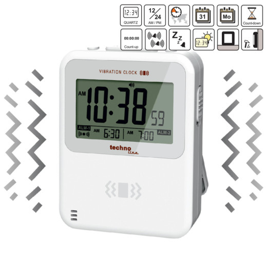 Часы настольные Technoline Vibro WT350 White (WT350)