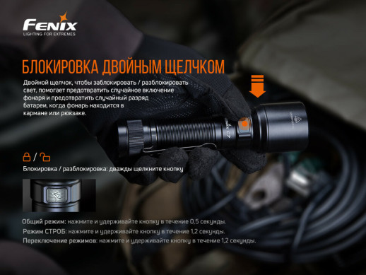 Фонарь ручной Fenix C7 (Открытая упаковка / сколы и потертости / восстановление межконтактных соединений)