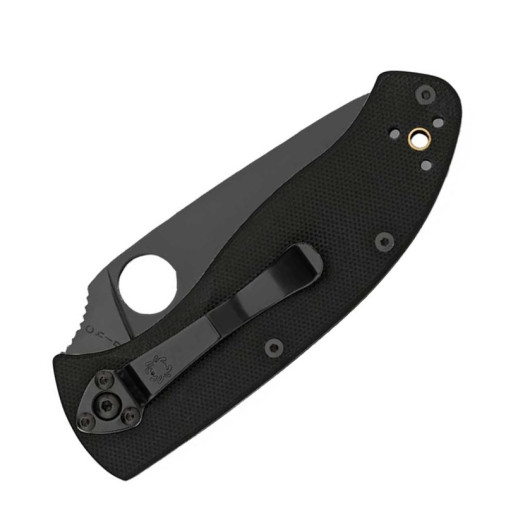 Нож Spyderco Tenacious Black Blade, полусеррейтор C122GBBKPS
