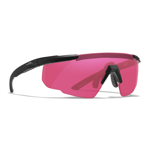 Защитные баллистические очки Wiley X SABER ADV Серые/оранжевые/красные линзы/матовая черная оправа