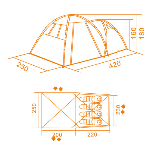 Палатка Кемпинг Together 4 PE
