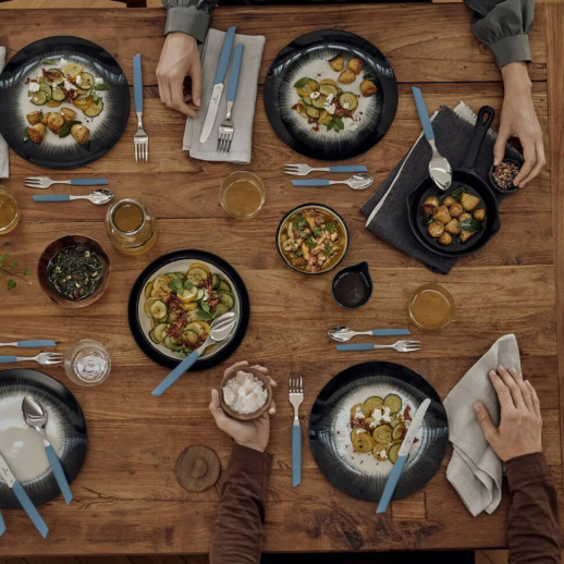Набор кухонный Victorinox Swiss Modern Table Set (6 ножей tomato,6 вилок,6 ложек,6 ложек), Синий