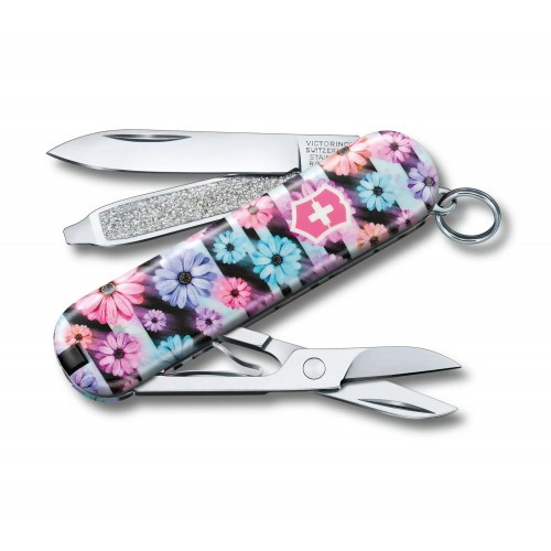 Складной нож-брелок Victorinox Classic Limited Edition 2021 "Dynamic Floral" (0.6223.L2107)