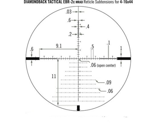 Прицел оптический Vortex Diamondback Tactical FFP 4-16x44 EBR-2C MRAD (DBK-10027)