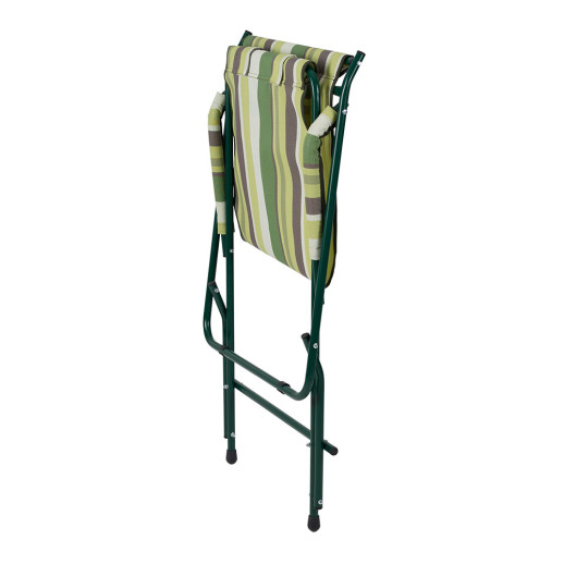 Складное кресло Vitan Качалка d20 мм (текстилен зеленая полоса)
