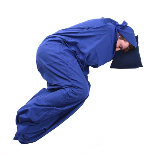 Вкладыш в спальник Trekmates Polycotton Sleeping Bag Liner Mummy TM-006320 navy - O/S - синий