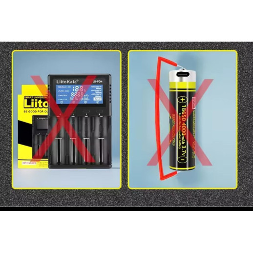Аккумулятор LiitoKala USB-King4000 18650 на 4000 mAh с USB