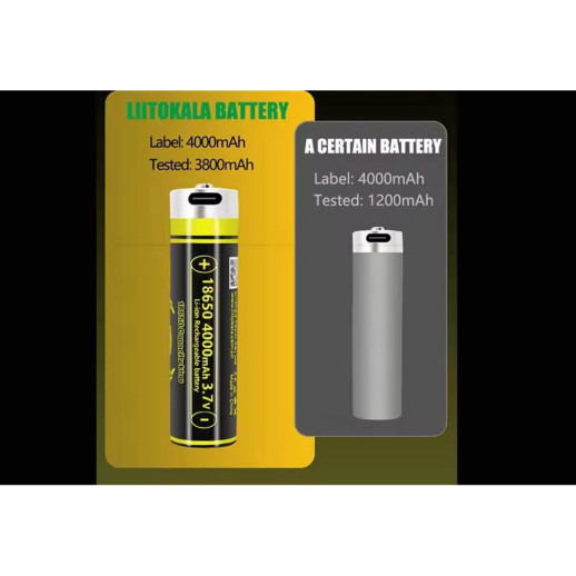Аккумулятор LiitoKala USB-King4000 18650 на 4000 mAh с USB