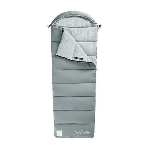 Спальник с капюшоном с обычным мешком для хранения Naturehike M400 CNK2350WS023, (1°C), левый, серый