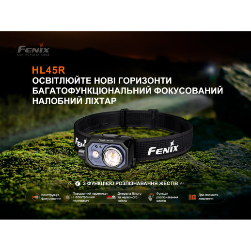 Фонарь налобный Fenix ​​HL45R LED с бесконтактным датчиком