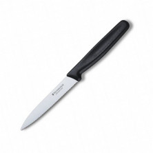 Нож кухонный Victorinox Paring для нарезки 10 см (серрейтор), черный