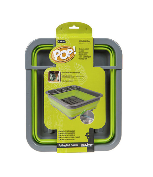 Сушилка для посуды складная Summit Pop Dish Drainer Lime/Grey