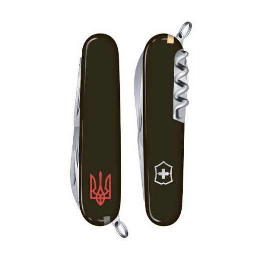 Нож Spartan Ukraine 91мм/12функ/черный /Тризуб.кр.