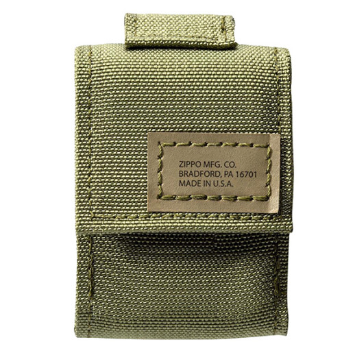 Зажигалка Zippo 236 Blk Crackle Ltr Tactical Pouch OD Green (49400)