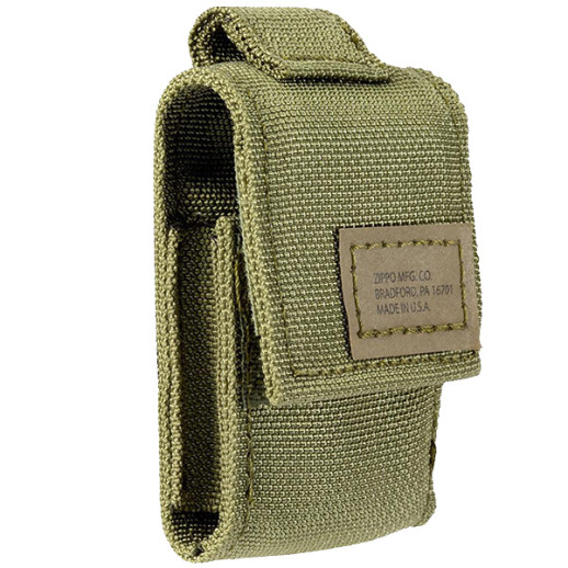 Зажигалка Zippo 236 Blk Crackle Ltr Tactical Pouch OD Green (49400)