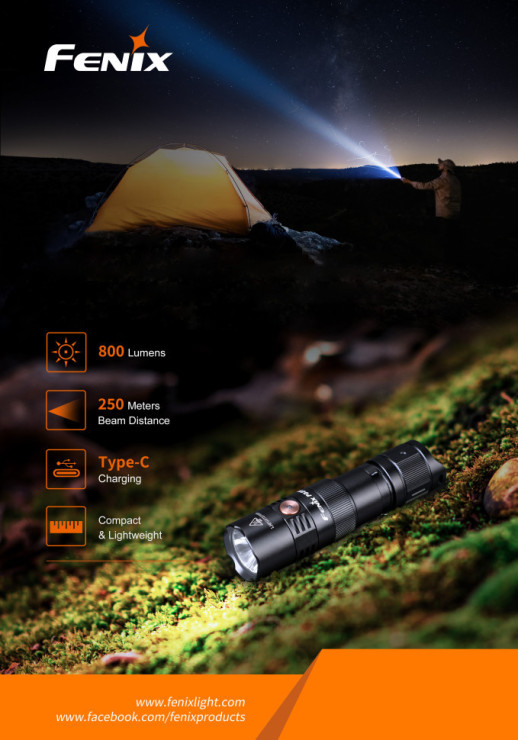 Фонарь ручной Fenix PD25R (Открытая упаковка / ремонт кнопки)