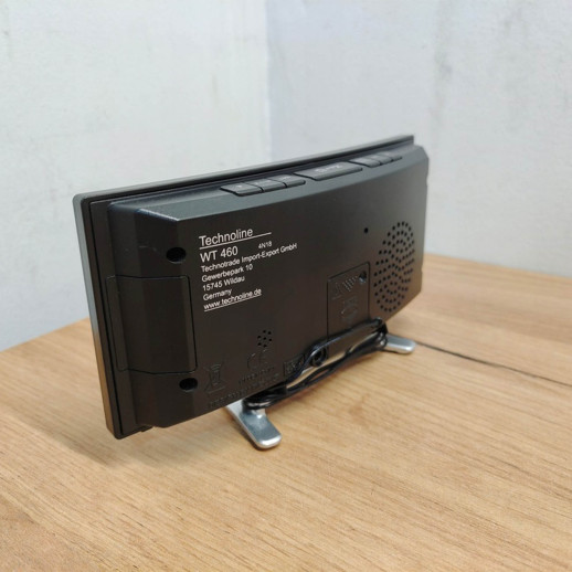 Часы настольные с радио Technoline WT460 Blue LED Black/Silver (WT460 blaue LED)