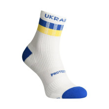 Компрессионные носки защитные летние Protector ShortDry Ultra New сине-белые L 44-47