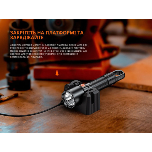 Фонарь профессиональный Fenix ​​WF25RM с магнитной зарядкой