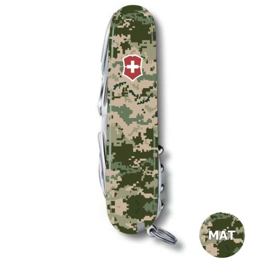 Складной нож Victorinox SWISSCHAMP ARMY Пиксель с красн Лого 1.6795.3.W3941p