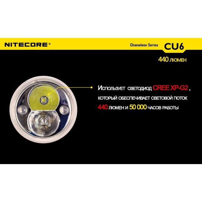 Фонарь Nitecore CU6 (белый + ультрафиолет + RGB) 48773