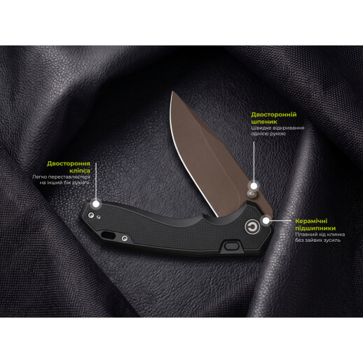 Нож складной туристический Civivi Elite Brova, (8.7 см) CPM S35VN / Aluminum черный