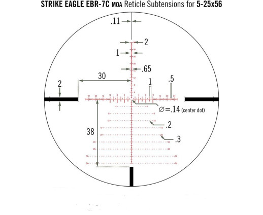 Прицел оптический Vortex Strike Eagle 5-25X56 FFP EBR-7C(MOA) (SE-52503)