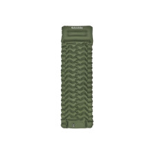 Матрас надувной одинарный Naturehike CNK2550WS019, 65 мм, со встроенной помпой, зеленый