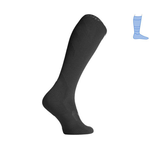 Компрессионные гольфы защитные летние Protector LongDry+ PRO черные L 44-47