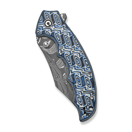 Нож складной туристический Civivi Pentad (8.8 см) Damascus / Micarta синий / белый