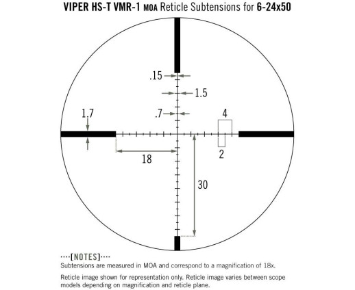 Прицел оптический Vortex Viper HS-T 6-24x50 (VMR-1 MOA) (VHS-4325)