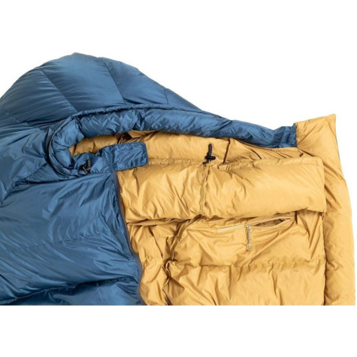 Спальник пуховой Turbat KUK 700 legion blue/dark cheddar - 185 см - синий/оранжевый