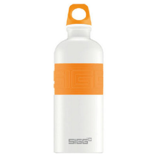 Бутылка для воды SIGG CYD Pure White Touch, 0.6 л, оранжевая