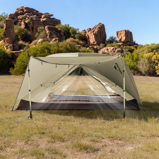 Палатка трехместная ультралегкая Naturehike Mongar UL CNK2550WS037, зеленая