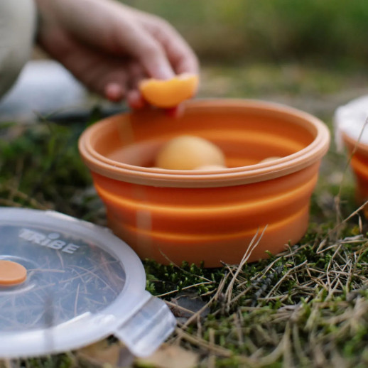 Контейнер Tribe Bowl Container 800 мл силиконовый T-FF-0046, ocher