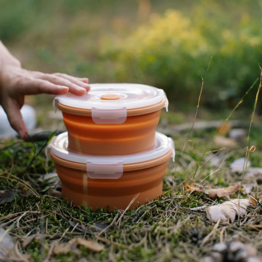 Контейнер Tribe Bowl Container 800 мл силиконовый T-FF-0046, ocher