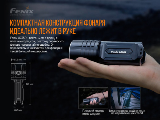 Фонарь ручной Fenix ​​LR35R (Открытая упаковка/замена диода)