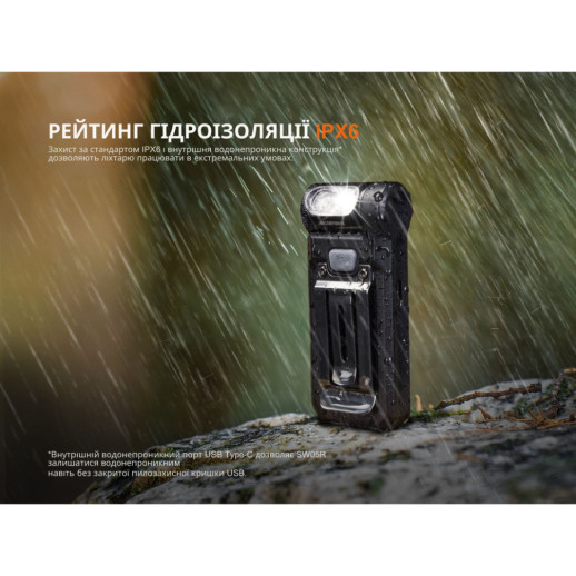 Фонарь ручной Fenix SW05R-UV LED черный (витринный образец / поврежденная упаковка)