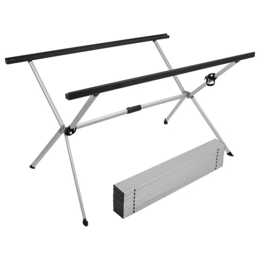 Стол Bo-Camp Lamel 121x80 cm Aluminium (1404438)