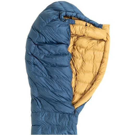 Спальник пуховой Turbat KUK 700 legion blue/dark cheddar - 195 см - синий/оранжевый