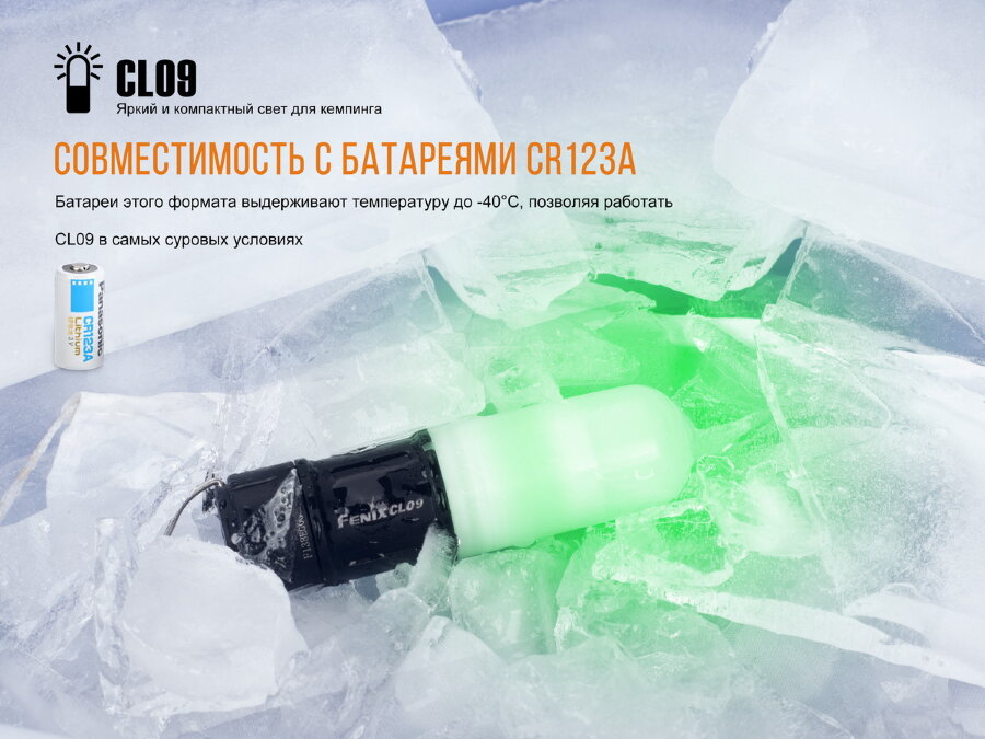 Фонарь Fenix CL09 (черный, серый) 34399