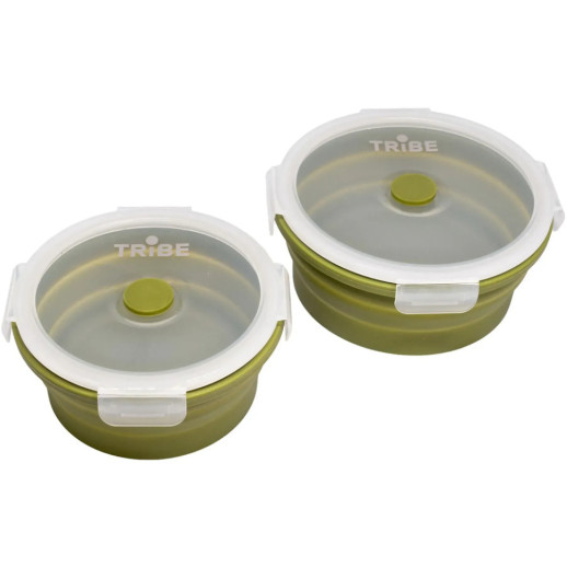 Контейнер Tribe Bowl Container 800 мл силиконовый T-FF-0046, olive