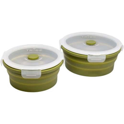 Контейнер Tribe Bowl Container 800 мл силиконовый T-FF-0046, olive