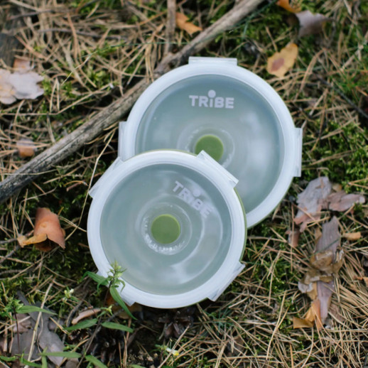 Контейнер Tribe Bowl Container 800 мл силиконовый T-FF-0046, olive