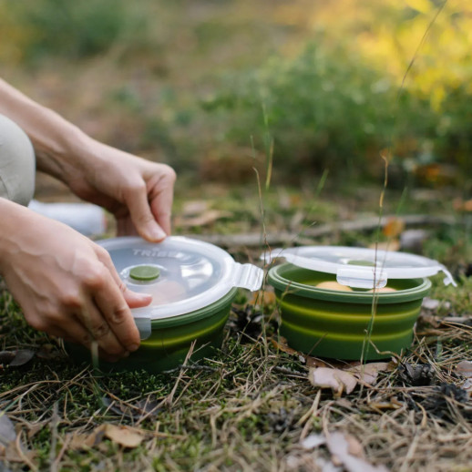 Контейнер Tribe Bowl Container 800 мл силиконовый T-FF-0046, olive