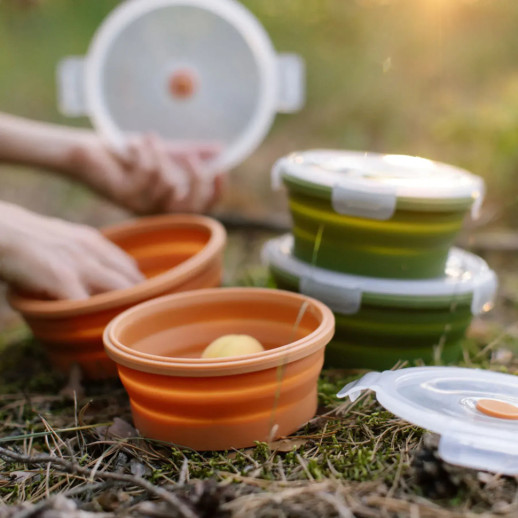 Контейнер Tribe Bowl Container 800 мл силиконовый T-FF-0046, olive