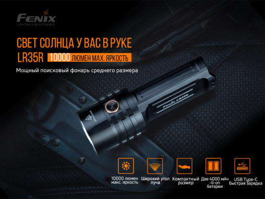 Фонарь ручной Fenix ​​LR35R (потертости, неполный комплект)