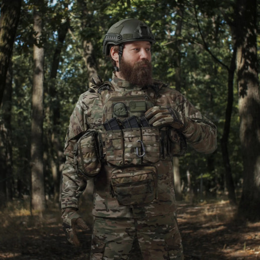 Подсумок Ukrarmor тройной под магазины АК/АR. Cordura 500D. Molle Мультикам